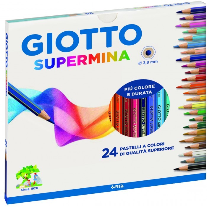 Giotto Cf12 pastelli Supermina Terra D Ombr